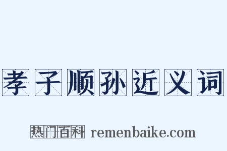 孝子顺孙近义词是什么意思的图片